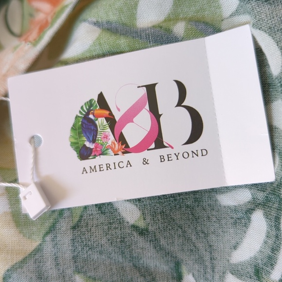 American & Beyond Tropical Flowers High Low Maxi Dress XS - Picture 15 of 16